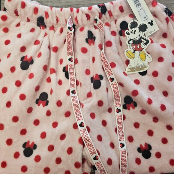 Disney Adult Unisex Minnie Mouse Plush Fleece Pants S NWT - Picture 2 of 4